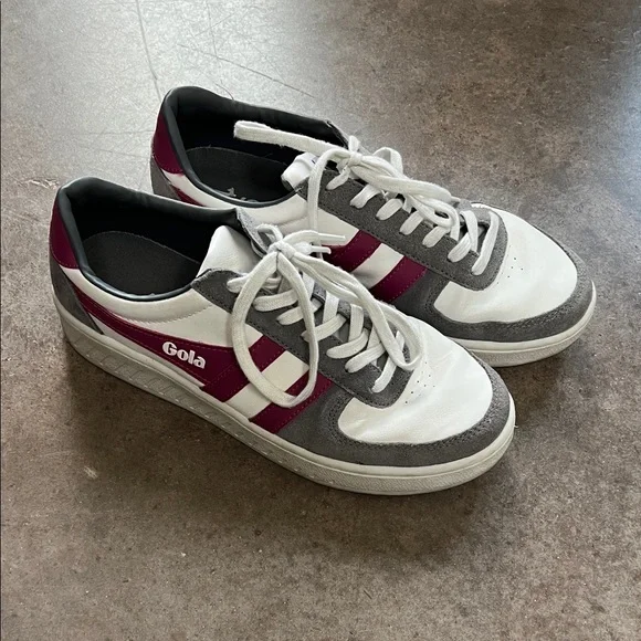 Gola grand slam pure leather Sneakers white ash hot fuchsia - Picture 1 of 12